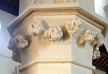 Capital of a column in the south arcade March 2012